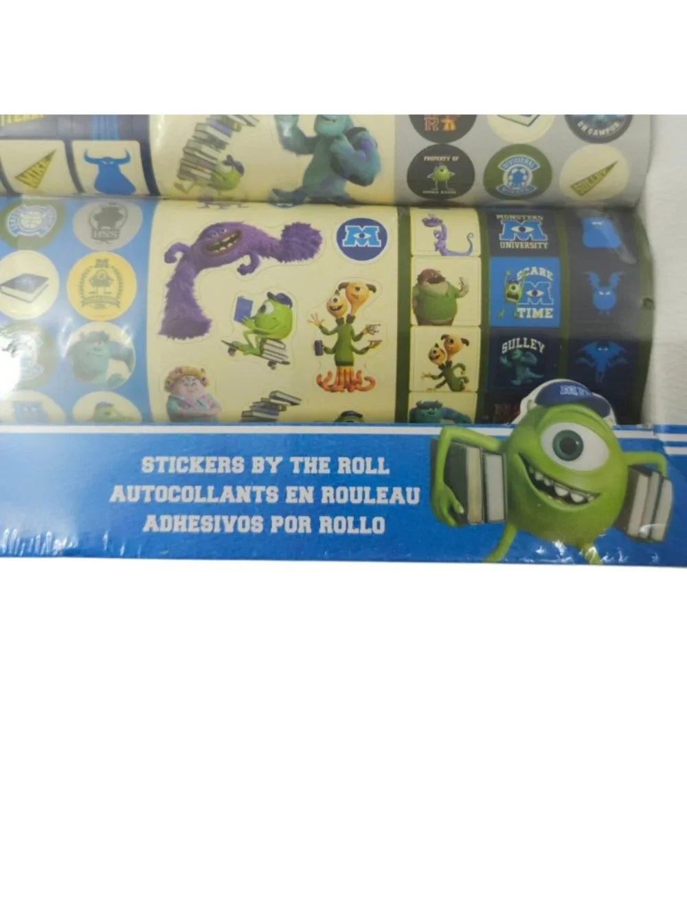 Disney Pixar Monsters University Party Favors 1000 Stickers Roll Lot of 2 Sealed